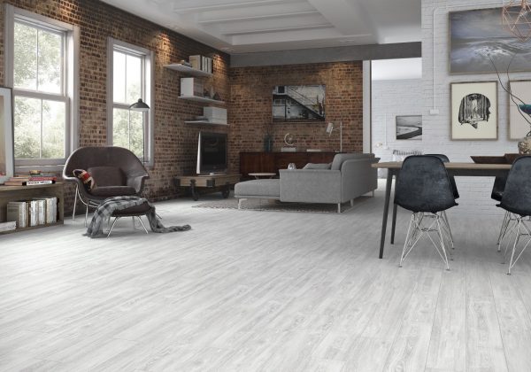 Porcelánico Imitación Madera. Pavimento Lakeland Color Blanco